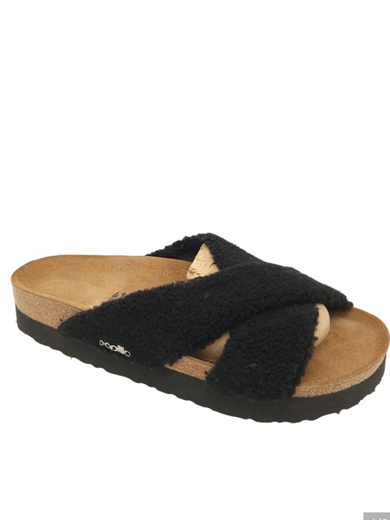 Birkenstock Shoes - Birkenstock papillio Daytona women size 38 BlackCrossband Slide Sandal